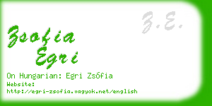 zsofia egri business card
